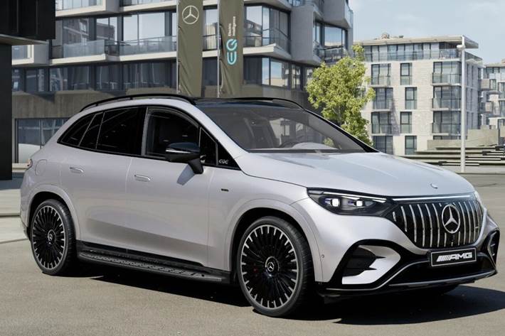 Grå Mercedes EQE 43 AMG fra 2024