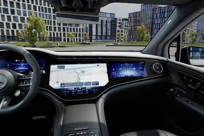 Grå Mercedes EQE 43 AMG fra 2024