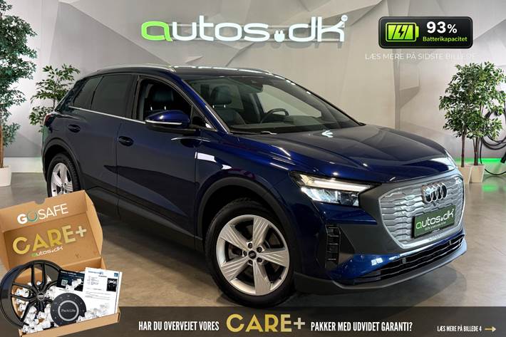 Blå Audi Q4 e-tron fra 2023