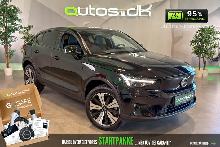 Sort Volvo C40 fra 2023 set udefra
