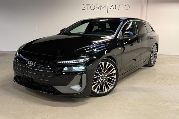 Sort Audi A6 e-tron fra 2025 set udefra