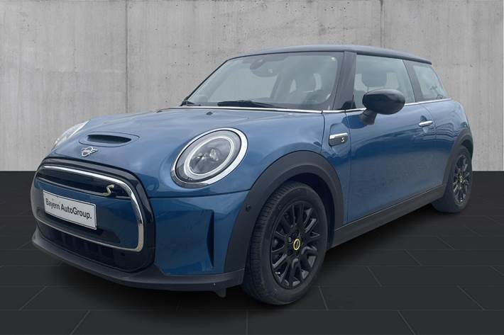 Blå Mini Cooper SE fra 2023