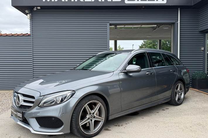 Grå Mercedes C220 d fra 2018