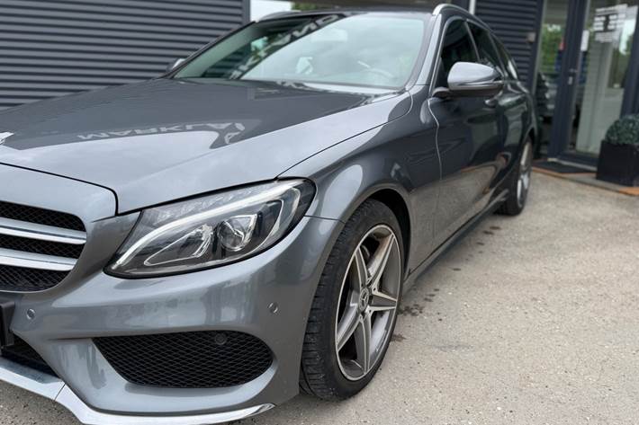 Grå Mercedes C220 d fra 2018