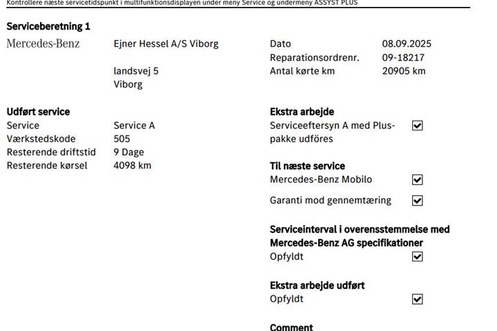 Blå Mercedes EQA350 fra 2024