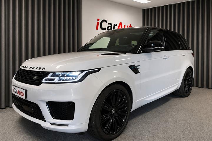 Hvid Land Rover Range Rover sport fra 2019 set udefra