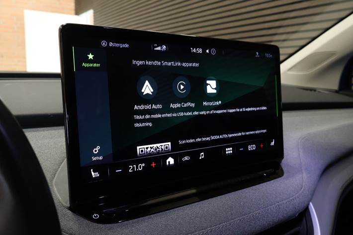 Blå Skoda Enyaq fra 2022