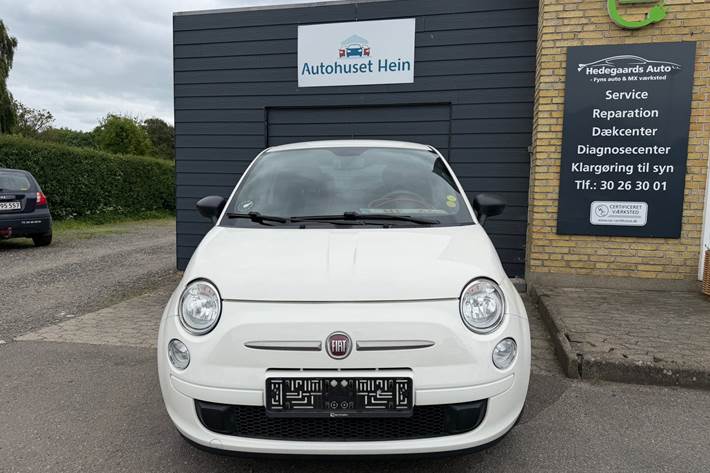 Hvid Fiat 500 fra 2012