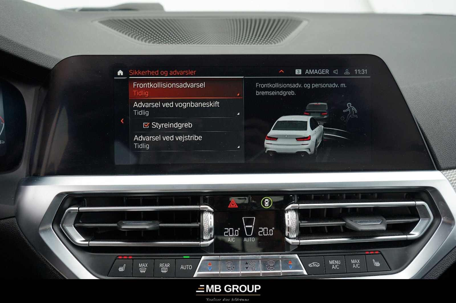 Hvid BMW 330i fra 2019