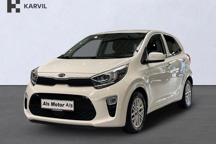 Hvid Kia Picanto fra 2021 set udefra