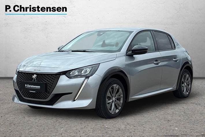 Sølv Peugeot e-208 fra 2023