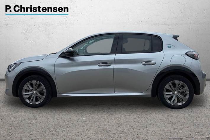 Sølv Peugeot e-208 fra 2023