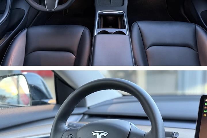 Sort Tesla Model 3 fra 2023
