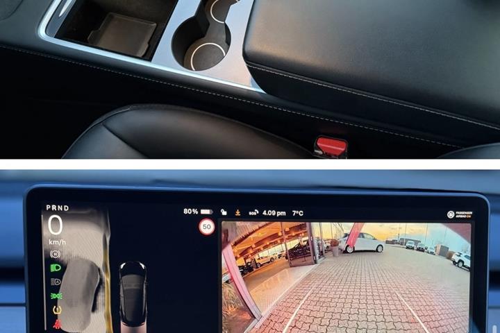 Sort Tesla Model 3 fra 2023