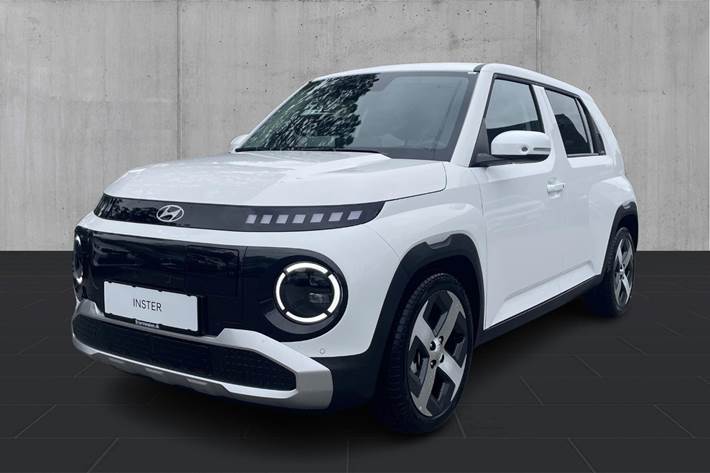 Hvid Hyundai Inster fra 2026 set udefra