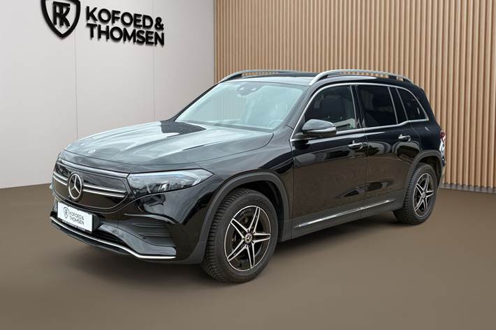 Sort Mercedes EQB 250+ fra 2023 set udefra
