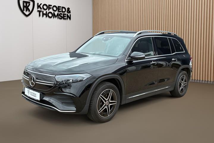 Sort Mercedes EQB 250+ fra 2023 set udefra