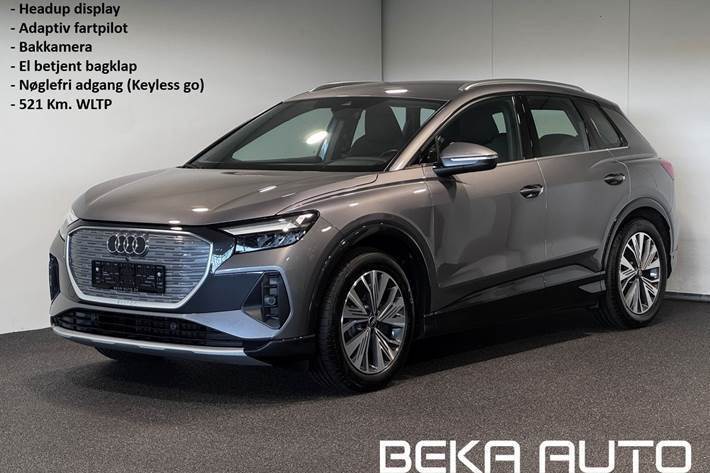 Grå Audi Q4 e-tron fra 2023