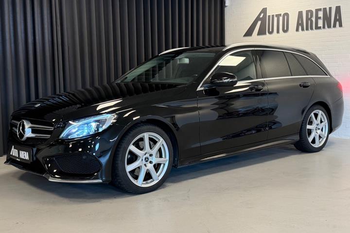 Sort Mercedes C220 d fra 2018 set udefra