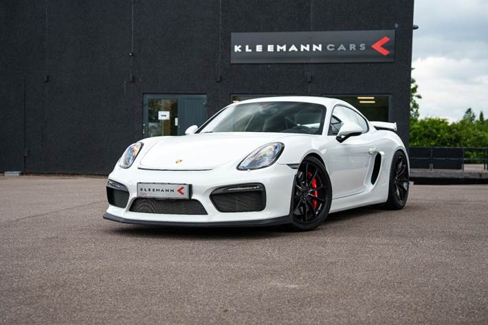 Hvid Porsche Cayman GT4 fra 2016