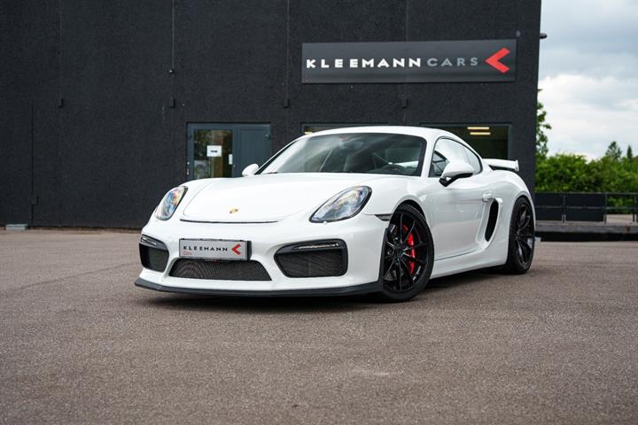 Hvid Porsche Cayman GT4 fra 2016