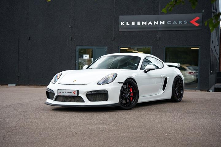 Hvid Porsche Cayman GT4 fra 2016