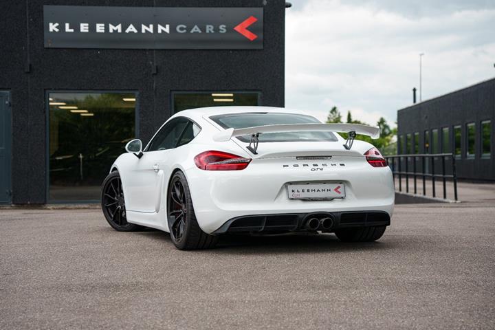 Hvid Porsche Cayman GT4 fra 2016