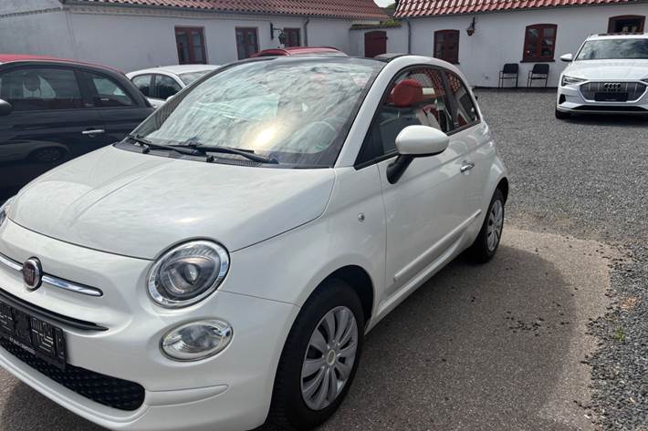 Hvid Fiat 500C fra 2016