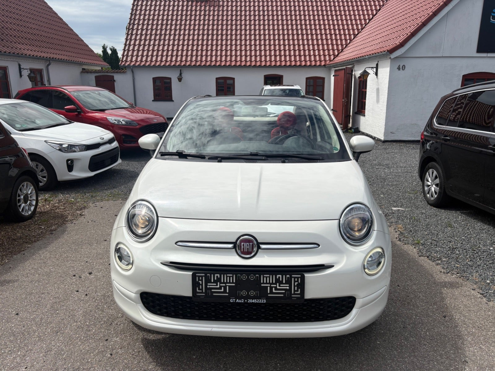 Hvid Fiat 500C fra 2016