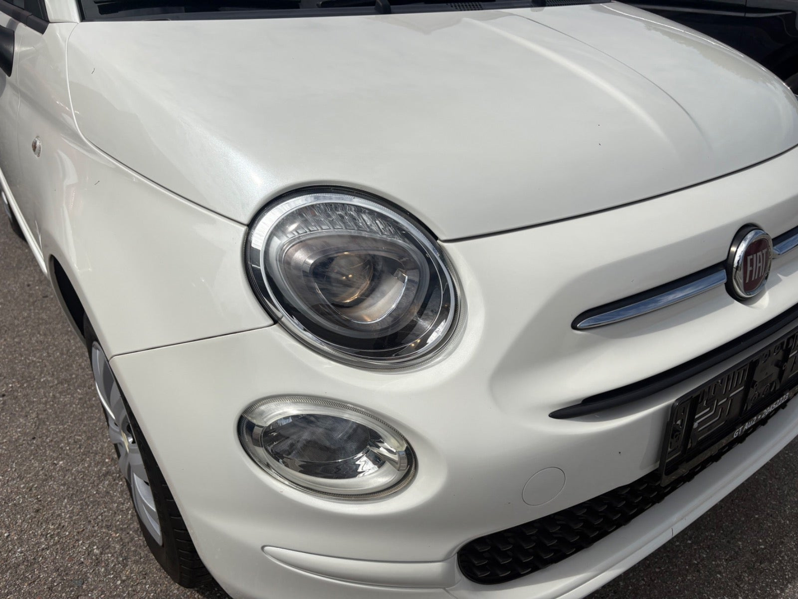 Hvid Fiat 500C fra 2016