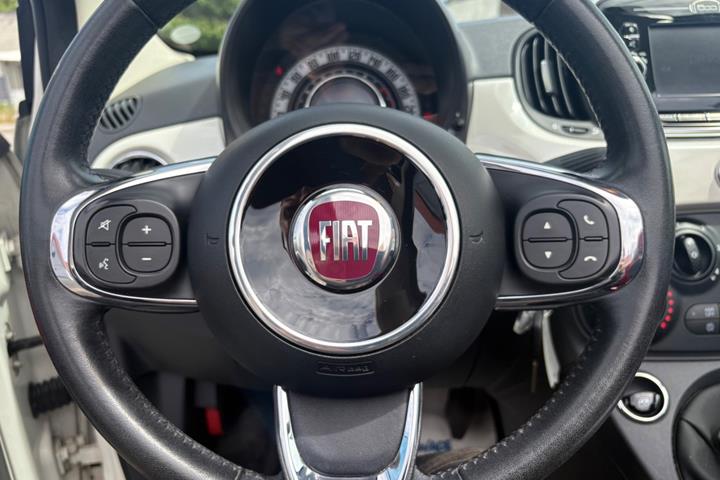 Hvid Fiat 500C fra 2016