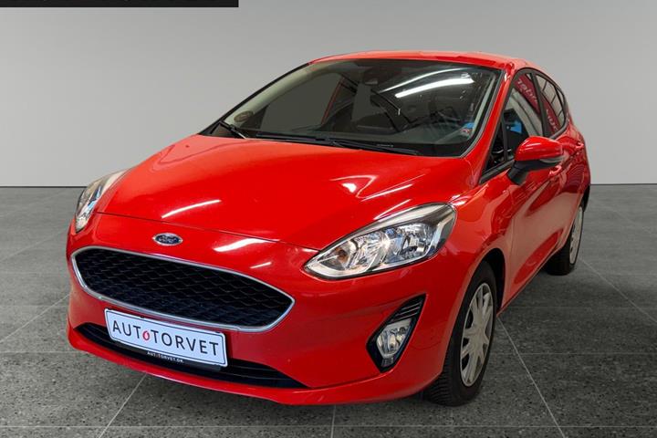 Rød Ford Fiesta fra 2019 set udefra