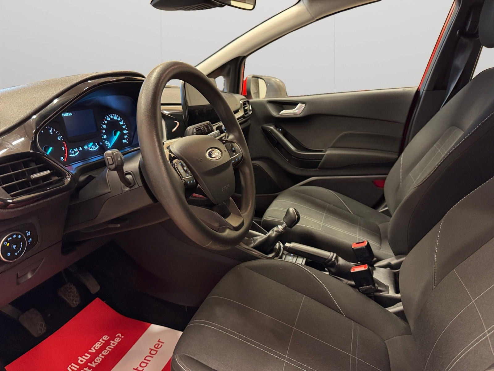 Rød Ford Fiesta fra 2019