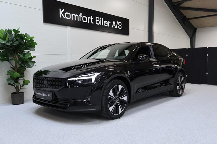 Sort Polestar 2 fra 2023 set udefra