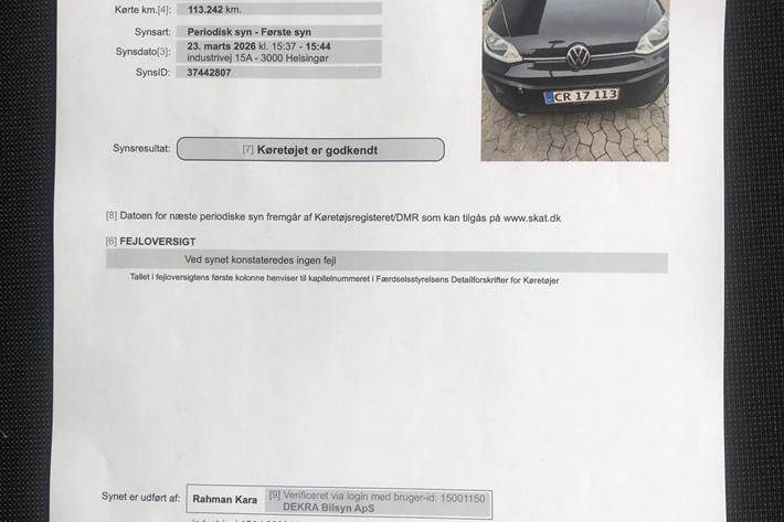 Sort VW UP! fra 2020
