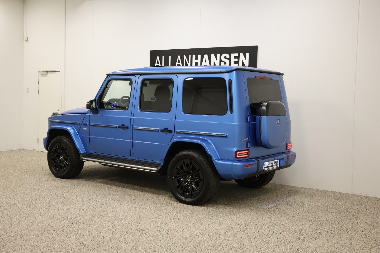 Blå Mercedes G580 fra 2025