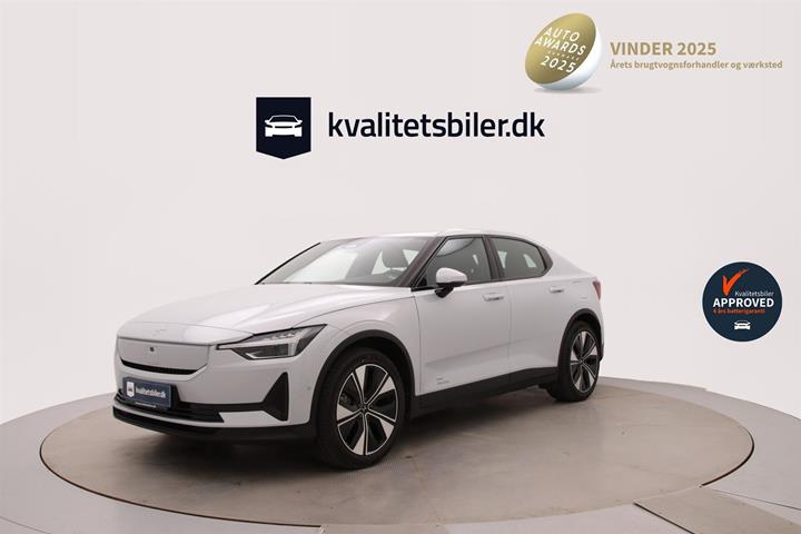 Sølv Polestar 2 fra 2023 set udefra