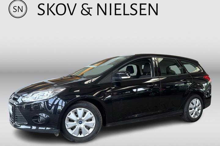 Sort Ford Focus fra 2013 set udefra