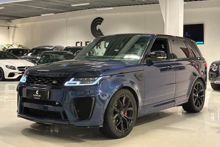 Blå Land Rover Range Rover sport fra 2018