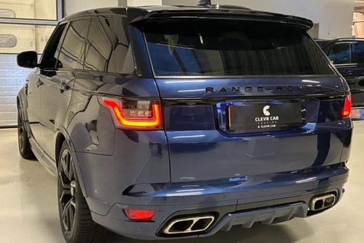Blå Land Rover Range Rover sport fra 2018