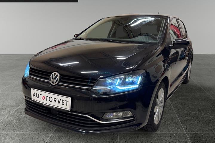 Sort VW Polo fra 2017 set udefra