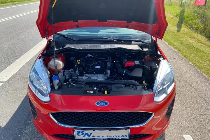 Rød Ford Fiesta fra 2018