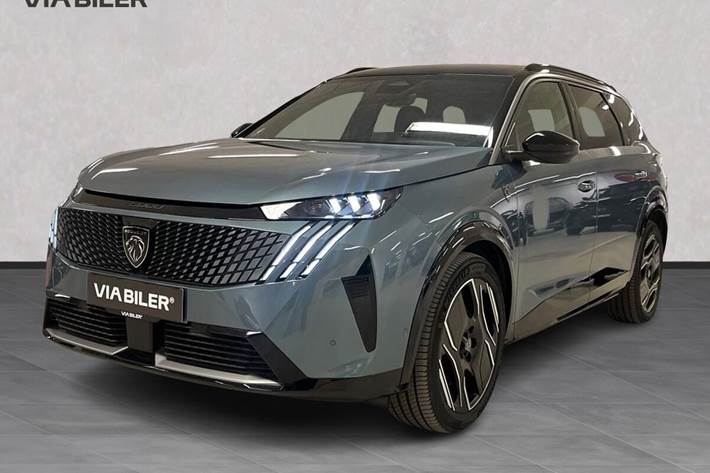 Blå Peugeot e-5008 fra 2025