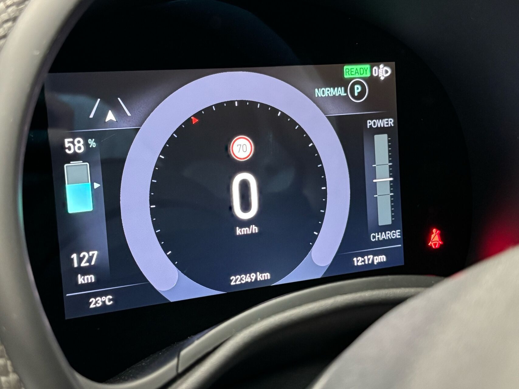 Grøn Fiat 500e fra 2023