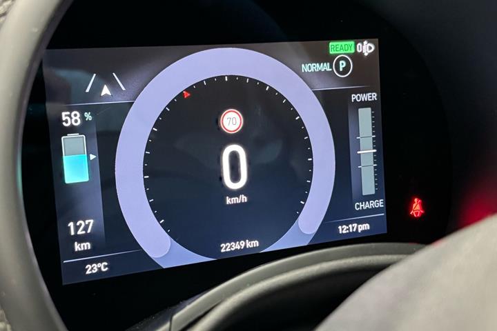 Grøn Fiat 500e fra 2023