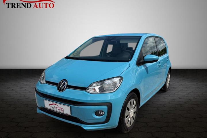 Blå VW UP! fra 2020 set udefra