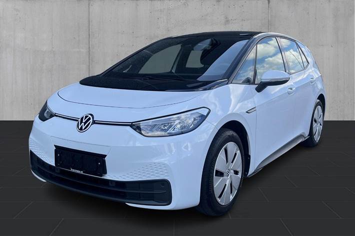 Hvid VW ID.3 fra 2023 set udefra