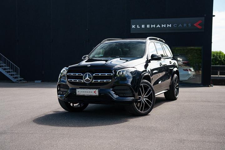 Sort Mercedes GLS400 d fra 2020 set udefra