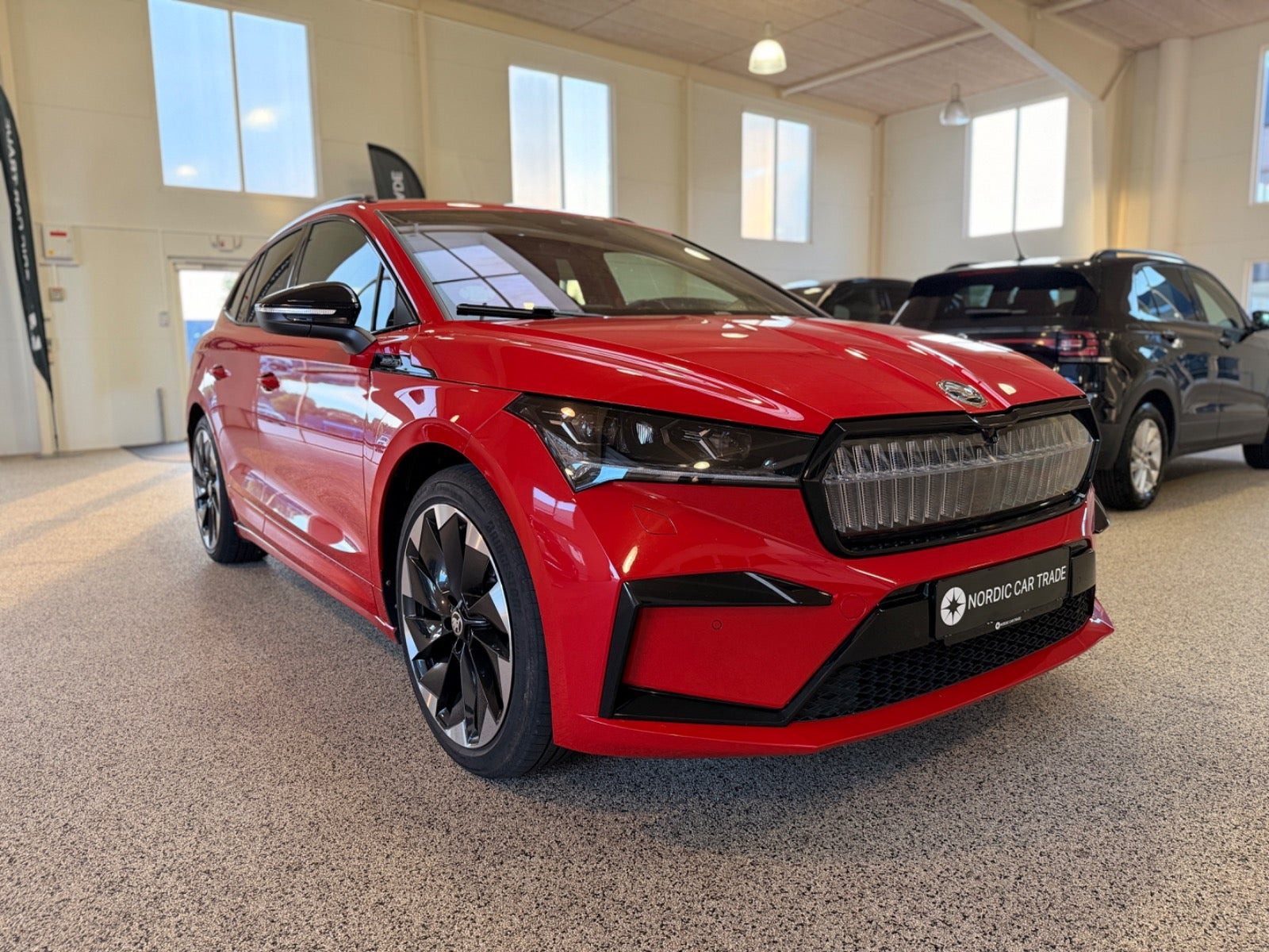 Rød Skoda Enyaq fra 2022