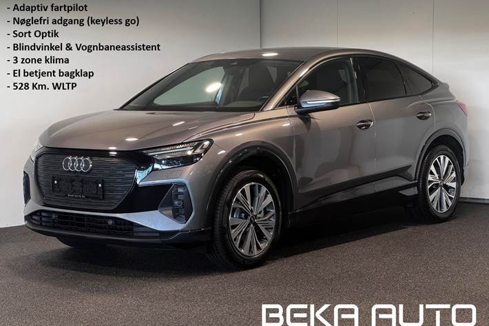 Grå Audi Q4 e-tron fra 2023